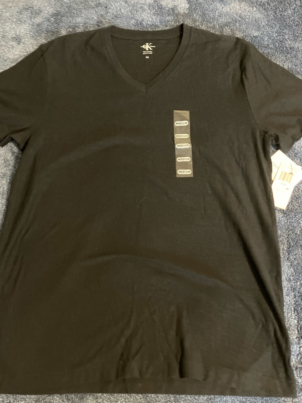 Calvin Klein Black V-Neck Short Sleeve Tee